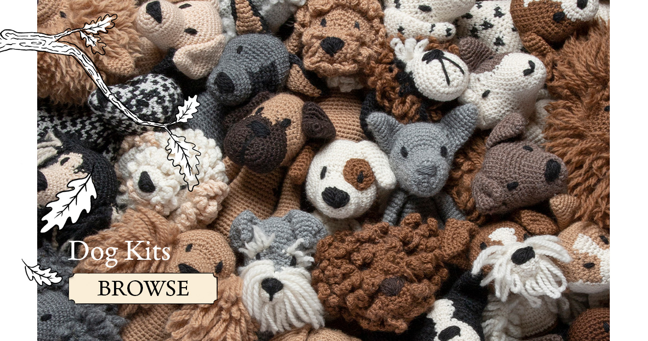 Dog Kits crochet your own pet patterns books TOFT